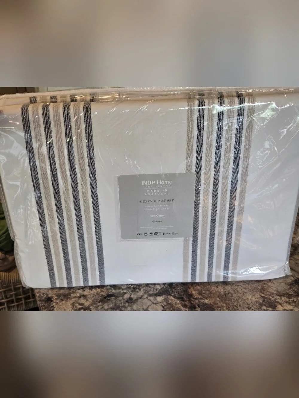 INUP Home 100% Cotton Duvet Cover Set Queen Duvet With 2 Shams